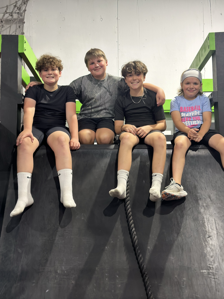 Ninjas sitting at the top of a Warp Wall