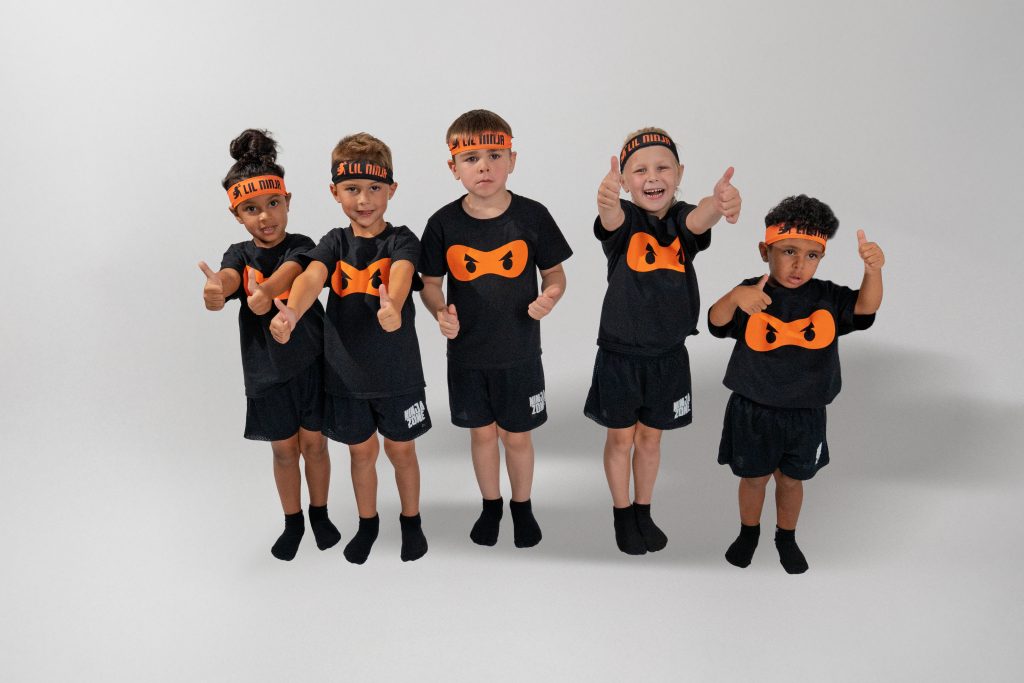 Lil Ninjas posing after class